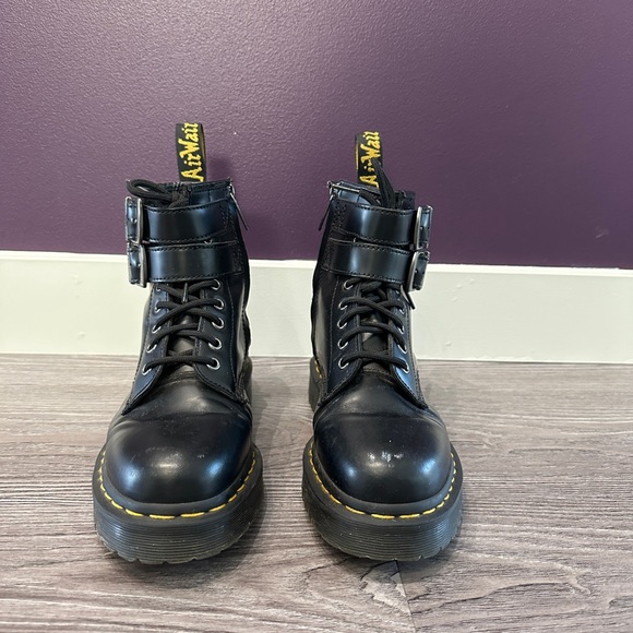 EUC Women’s Dr.Martens 1460 8-Eye Bex Buckle Boot - Black - Picture 2 of 5